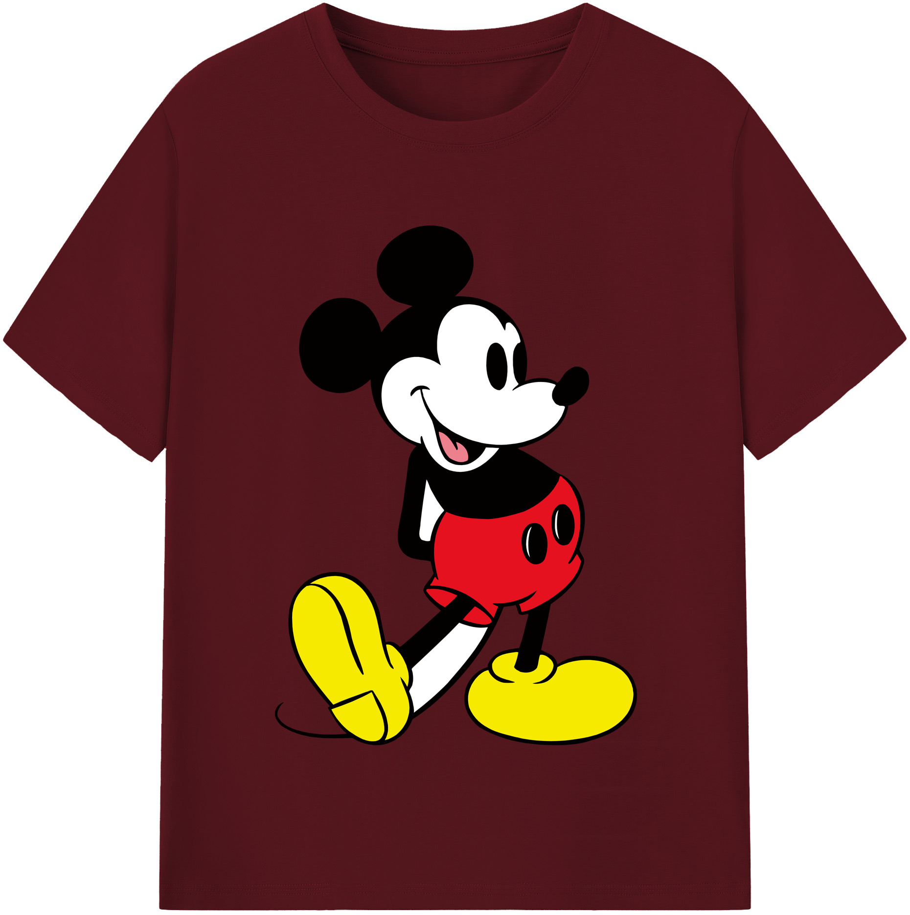 （画像用） ミッキーマウス Mickey Mouse 綿100％半袖Tシャツ（フロントプリント）